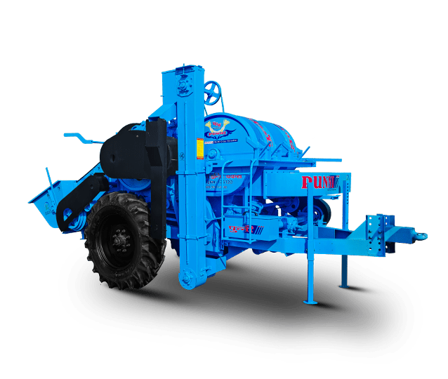 multi crop thresher | The powerful Punni 5402 Multi-Crop Thresher in action, processing various crops with ease.