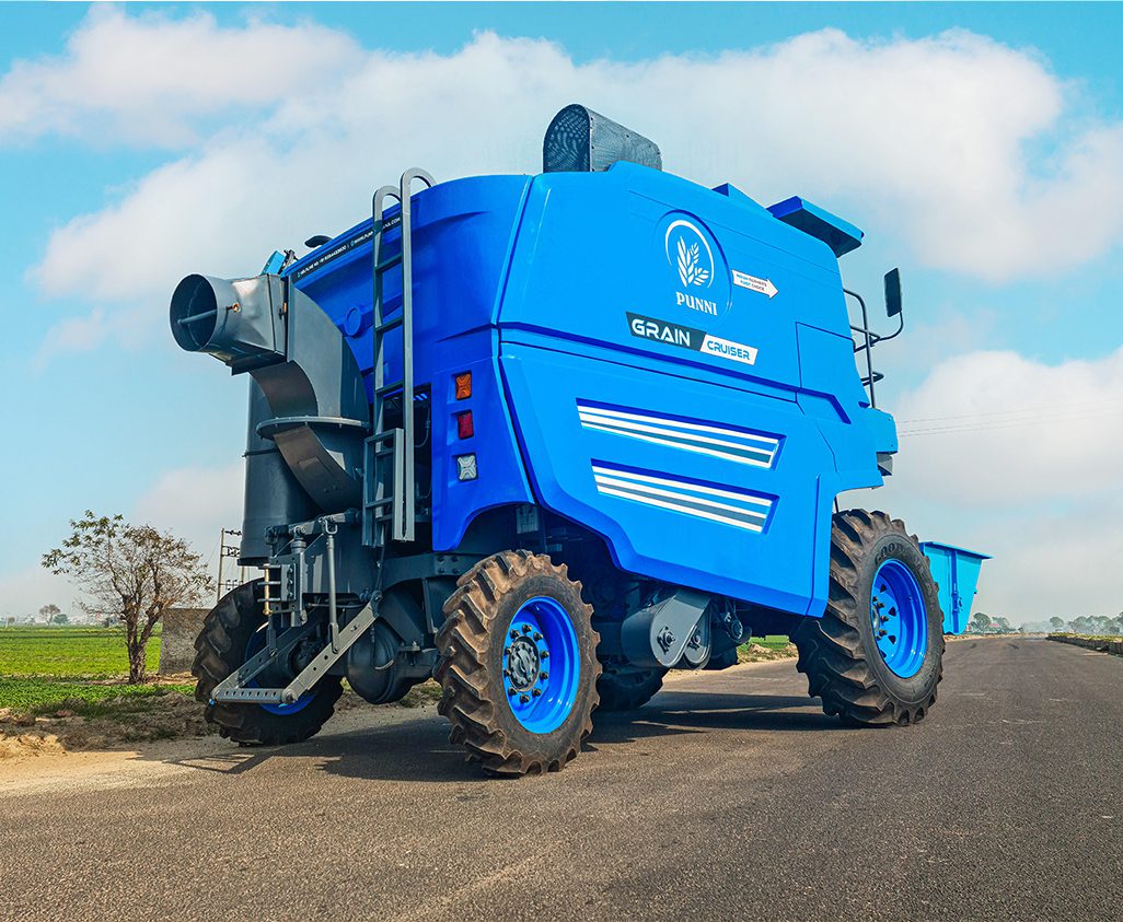 Grain Cruiser Combine Harvester with all parts visible from the back